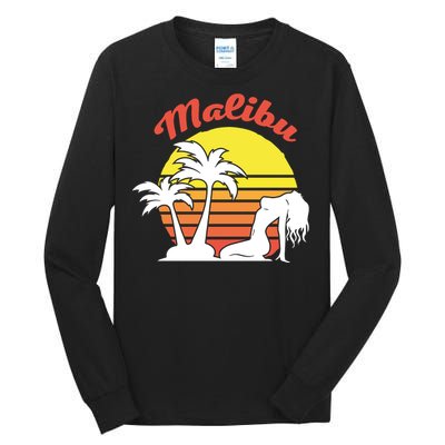 Malibu California Summer Vacation Beach Theme Tall Long Sleeve T-Shirt