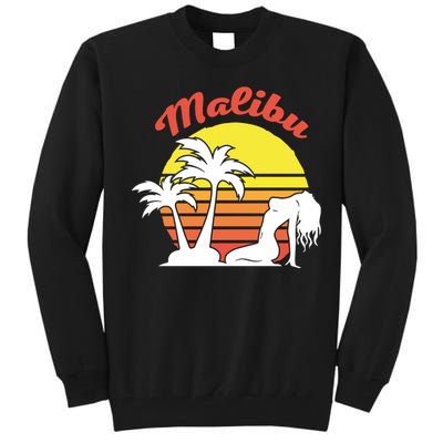 Malibu California Summer Vacation Beach Theme Tall Sweatshirt