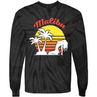 Malibu California Summer Vacation Beach Theme Tie-Dye Long Sleeve Shirt