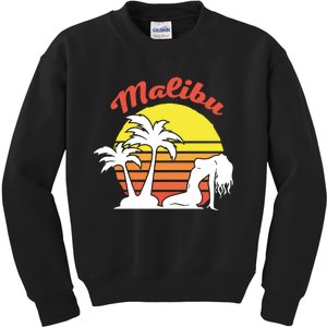 Malibu California Summer Vacation Beach Theme Kids Sweatshirt