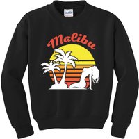 Malibu California Summer Vacation Beach Theme Kids Sweatshirt