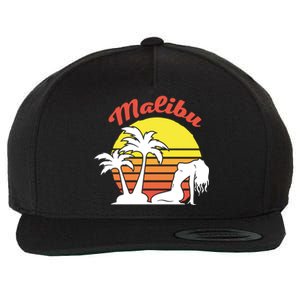 Malibu California Summer Vacation Beach Theme Wool Snapback Cap