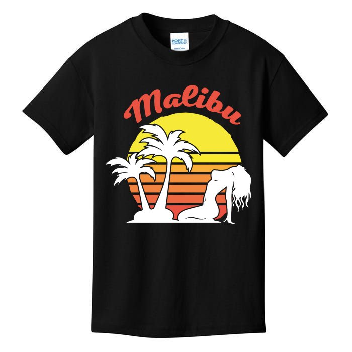 Malibu California Summer Vacation Beach Theme Kids T-Shirt