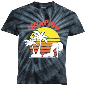 Malibu California Summer Vacation Beach Theme Kids Tie-Dye T-Shirt