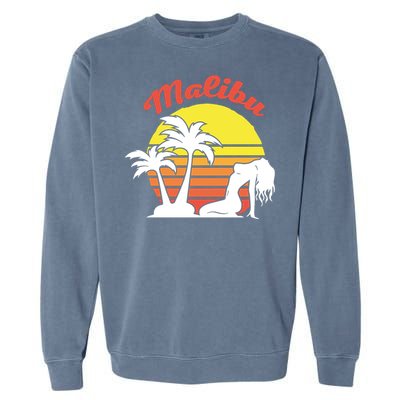 Malibu California Summer Vacation Beach Theme Garment-Dyed Sweatshirt