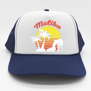 Malibu California Summer Vacation Beach Theme Trucker Hat