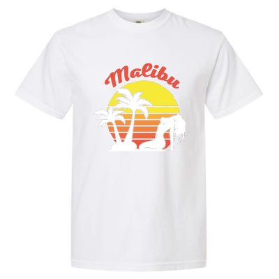 Malibu California Summer Vacation Beach Theme Garment-Dyed Heavyweight T-Shirt