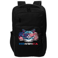 Meowica Cat Sunglasses American Flag USA Cat 4Th Of July Impact Tech Backpack