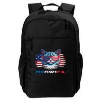 Meowica Cat Sunglasses American Flag USA Cat 4Th Of July Daily Commute Backpack