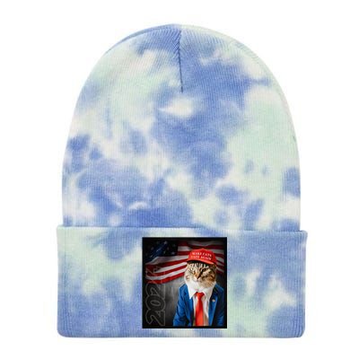 Make Cats Safe Again Usa 2024 Tie Dye 12in Knit Beanie