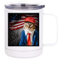 Make Cats Safe Again Usa 2024 12 oz Stainless Steel Tumbler Cup