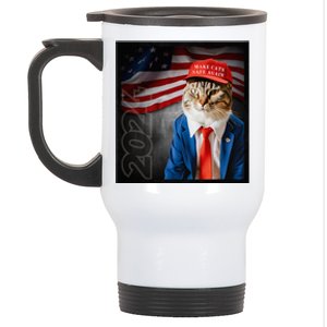 Make Cats Safe Again Usa 2024 Stainless Steel Travel Mug