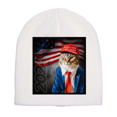 Make Cats Safe Again Usa 2024 Short Acrylic Beanie