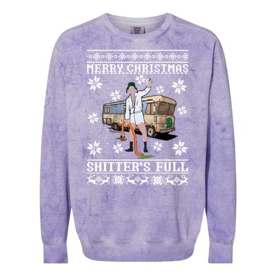 Christmas Vacation, Merry Christmas Shitters Full, Christmas Ugly Colorblast Crewneck Sweatshirt