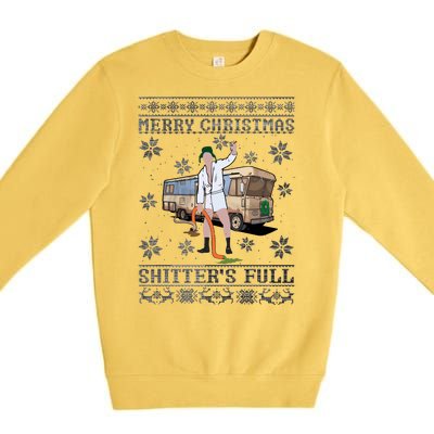 Christmas Vacation, Merry Christmas Shitters Full, Christmas Ugly Premium Crewneck Sweatshirt