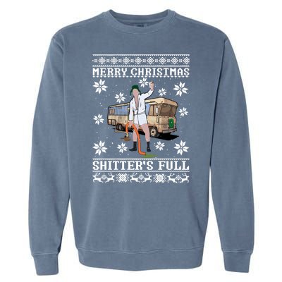 Christmas Vacation, Merry Christmas Shitters Full, Christmas Ugly Garment-Dyed Sweatshirt