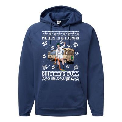 Christmas Vacation, Merry Christmas Shitters Full, Christmas Ugly Performance Fleece Hoodie