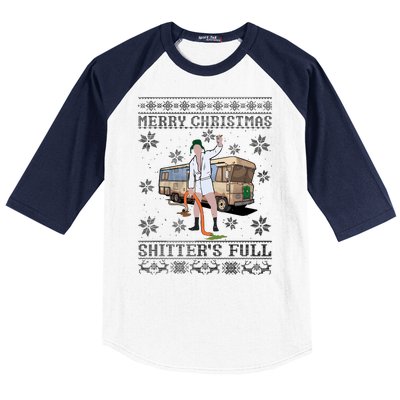 Christmas Vacation, Merry Christmas Shitters Full, Christmas Ugly Baseball Sleeve Shirt