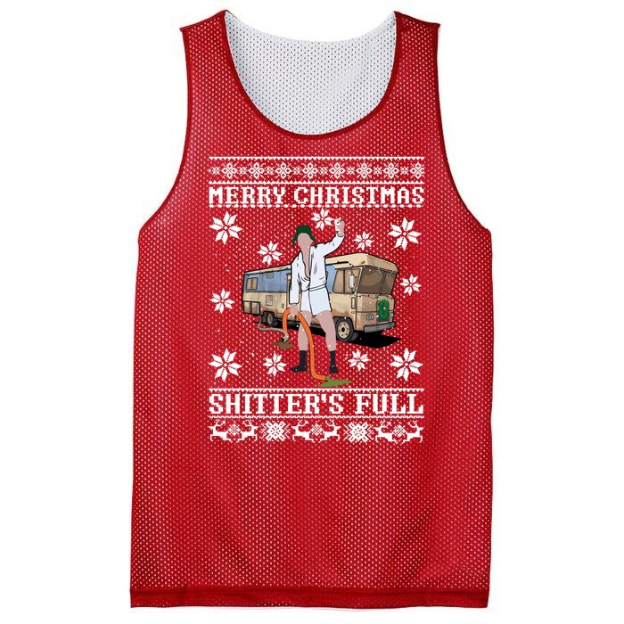 Christmas Vacation, Merry Christmas Shitters Full, Christmas Ugly Mesh Reversible Basketball Jersey Tank