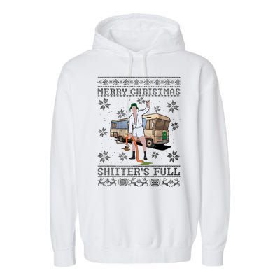 Christmas Vacation, Merry Christmas Shitters Full, Christmas Ugly Garment-Dyed Fleece Hoodie