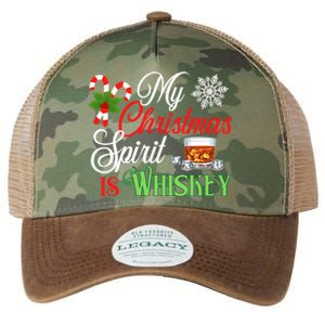 My Christmas Spirit Is Whiskey Funny Holiday Ing Funny Gift Legacy Tie Dye Trucker Hat