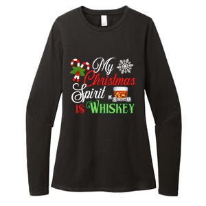 My Christmas Spirit Is Whiskey Funny Holiday Ing Funny Gift Womens CVC Long Sleeve Shirt