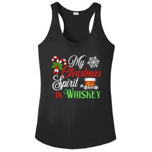 My Christmas Spirit Is Whiskey Funny Holiday Ing Funny Gift Ladies PosiCharge Competitor Racerback Tank