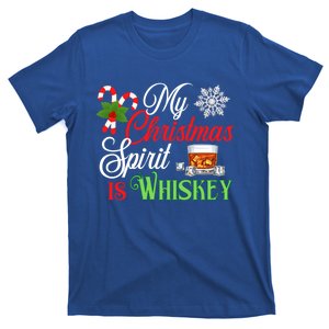 My Christmas Spirit Is Whiskey Funny Holiday Ing Funny Gift T-Shirt