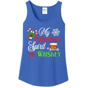 My Christmas Spirit Is Whiskey Funny Holiday Ing Funny Gift Ladies Essential Tank