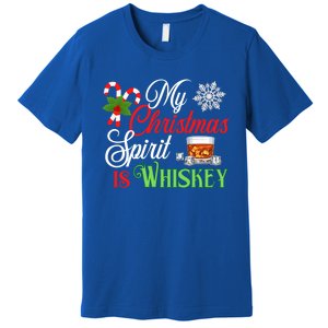 My Christmas Spirit Is Whiskey Funny Holiday Ing Funny Gift Premium T-Shirt