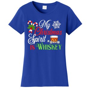 My Christmas Spirit Is Whiskey Funny Holiday Ing Funny Gift Women's T-Shirt