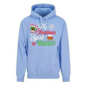 My Christmas Spirit Is Whiskey Funny Holiday Ing Funny Gift Unisex Surf Hoodie