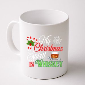 My Christmas Spirit Is Whiskey Funny Holiday Ing Funny Gift Coffee Mug