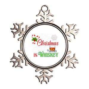 My Christmas Spirit Is Whiskey Funny Holiday Ing Funny Gift Metallic Star Ornament