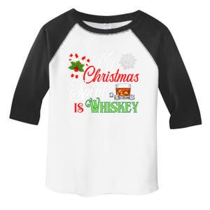 My Christmas Spirit Is Whiskey Funny Holiday Ing Funny Gift Toddler Fine Jersey T-Shirt