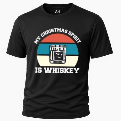 My Christmas Spirit Is Whiskey Liquor Drinker Christmas Performance Shirt