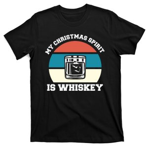 My Christmas Spirit Is Whiskey Liquor Drinker Christmas T-Shirt