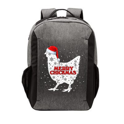 Merry Chickmas Santa Claus Chicken Snow Farmer Xmas Holiday Funny Gift Vector Backpack