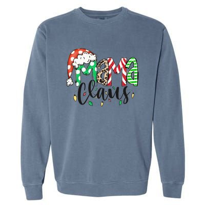 Mama Claus Santa Hat Christmas Mom Winter Holiday Gift Garment-Dyed Sweatshirt