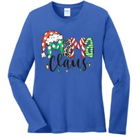 Mama Claus Santa Hat Christmas Mom Winter Holiday Gift Ladies Long Sleeve Shirt