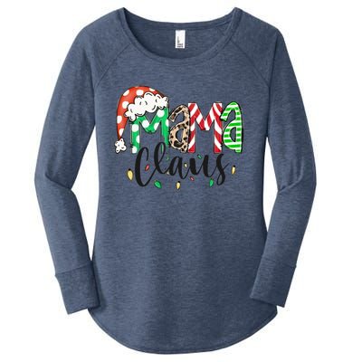 Mama Claus Santa Hat Christmas Mom Winter Holiday Gift Women's Perfect Tri Tunic Long Sleeve Shirt