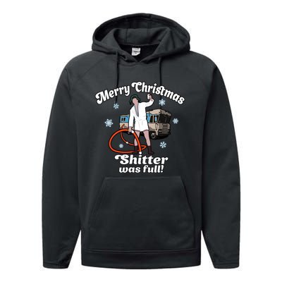 Christmas Vacation Merry Christmas Shitters Full Christmas Ugly Performance Fleece Hoodie