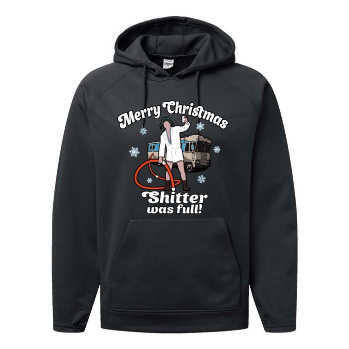 Christmas Vacation Merry Christmas Shitters Full Christmas Ugly Performance Fleece Hoodie