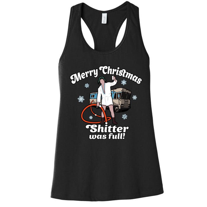 Christmas Vacation Merry Christmas Shitters Full Christmas Ugly Women's Racerback Tank