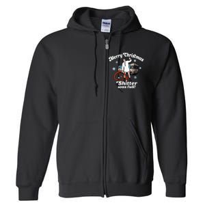 Christmas Vacation Merry Christmas Shitters Full Christmas Ugly Full Zip Hoodie