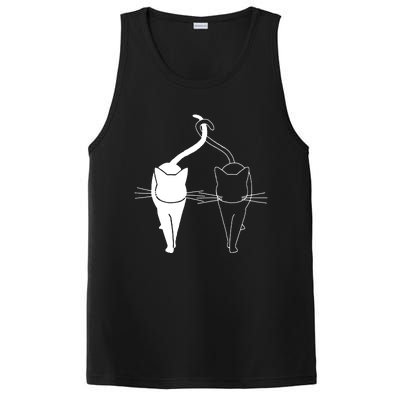 Meow Cat Shirt Meow Kitty Funny Cats Mom And Cat Dad PosiCharge Competitor Tank