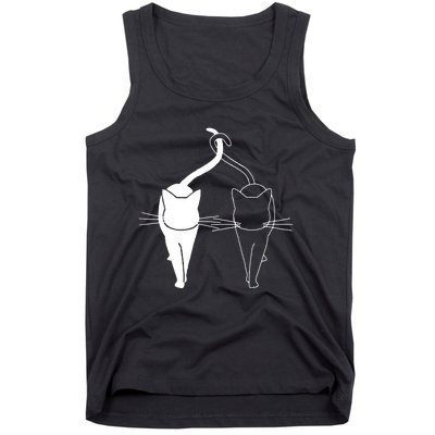 Meow Cat Shirt Meow Kitty Funny Cats Mom And Cat Dad Tank Top