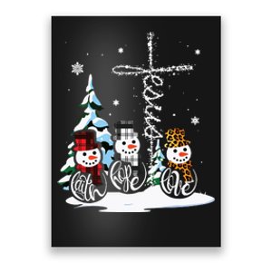 Merry Christmas Snowmen Faith Hope Love Christmas Poster