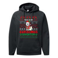 My Christmas Sweater Costume Santa Samoyed Lover Owner Performance Fleece Hoodie