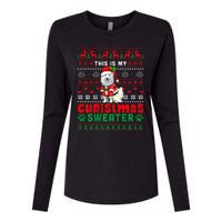 My Christmas Sweater Costume Santa Samoyed Lover Owner Womens Cotton Relaxed Long Sleeve T-Shirt